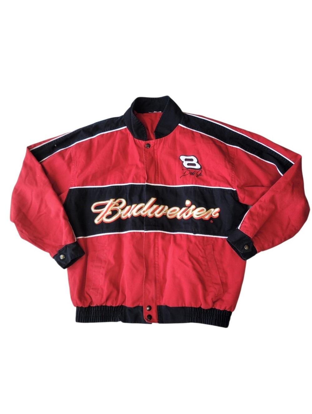 Vtg Winners Circle Nascar Budweiser Dale Earnhardt Jr. #8 Racing Jacket L/XL